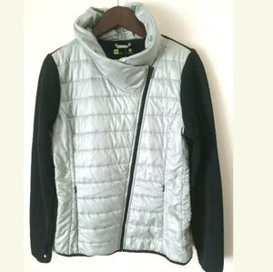 Xersion Womens Slant Zipper Jacket Size M Black &